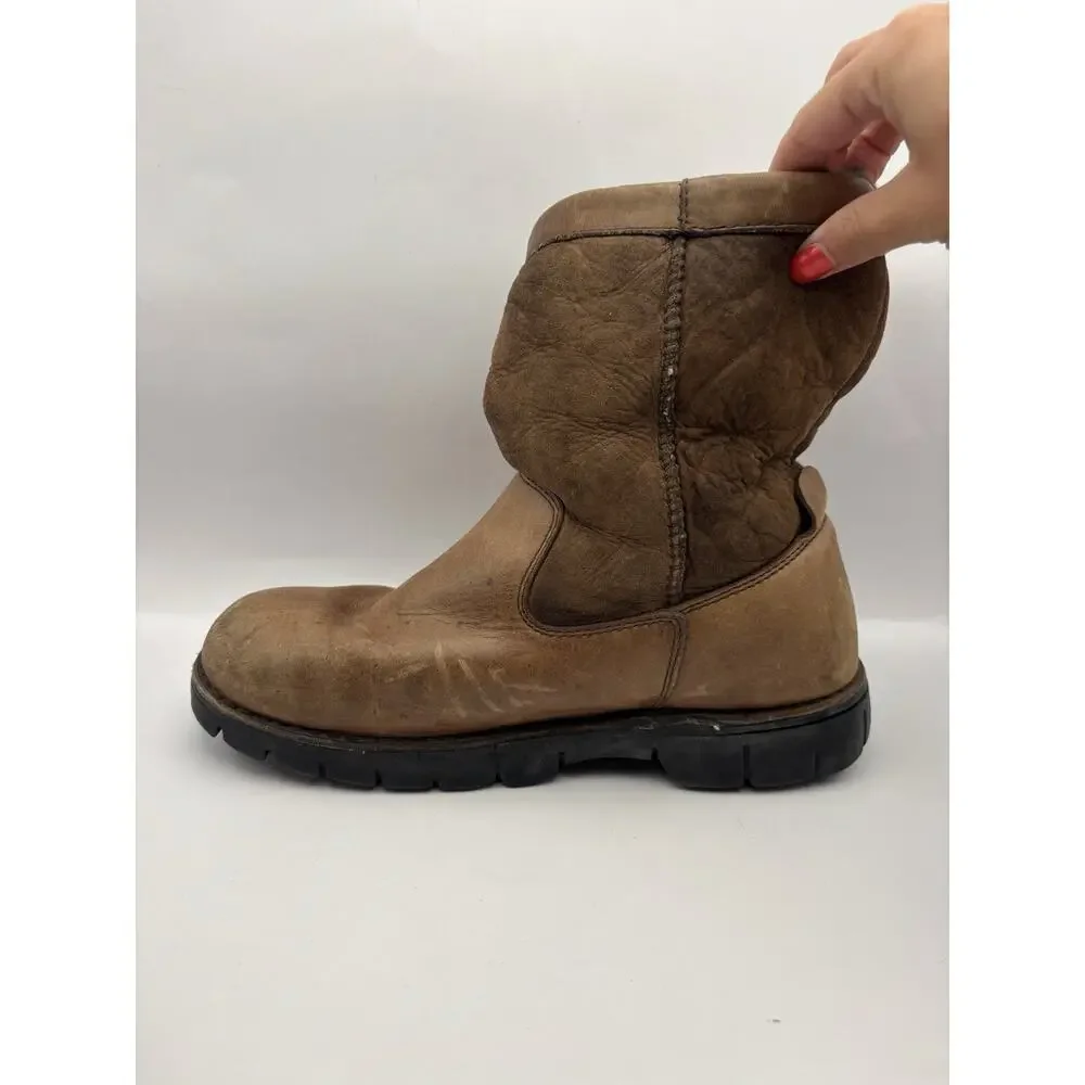 Ugg Australia Beacon Brown Leather And Suede Boots Men Size 7